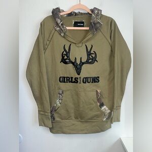 Womens Girls with G uns Hoodie Size M/L